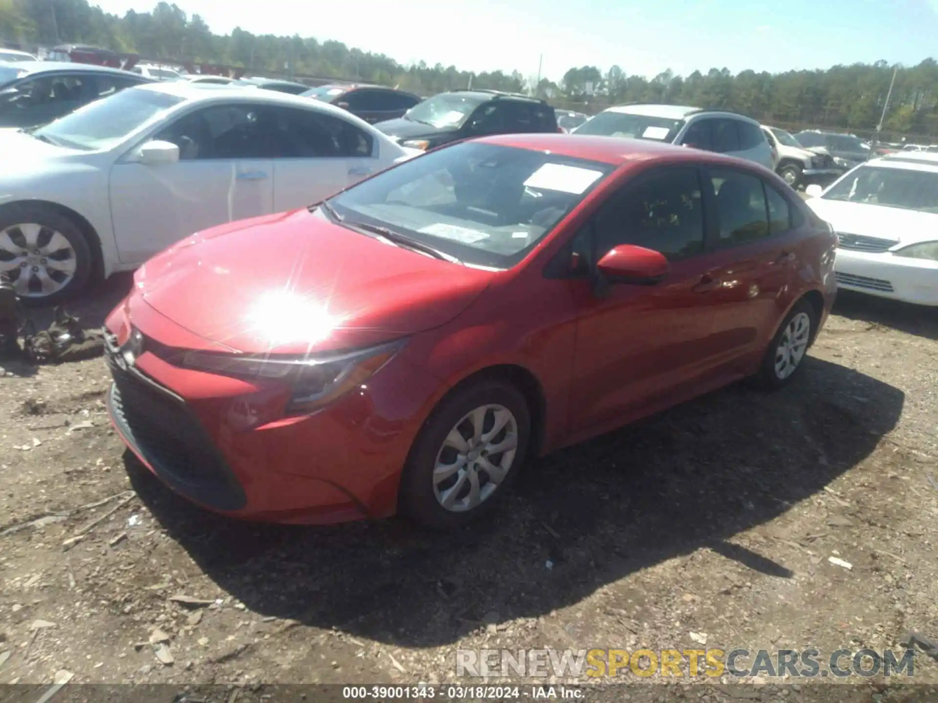 2 Photograph of a damaged car JTDEPRAE6LJ097638 TOYOTA COROLLA 2020