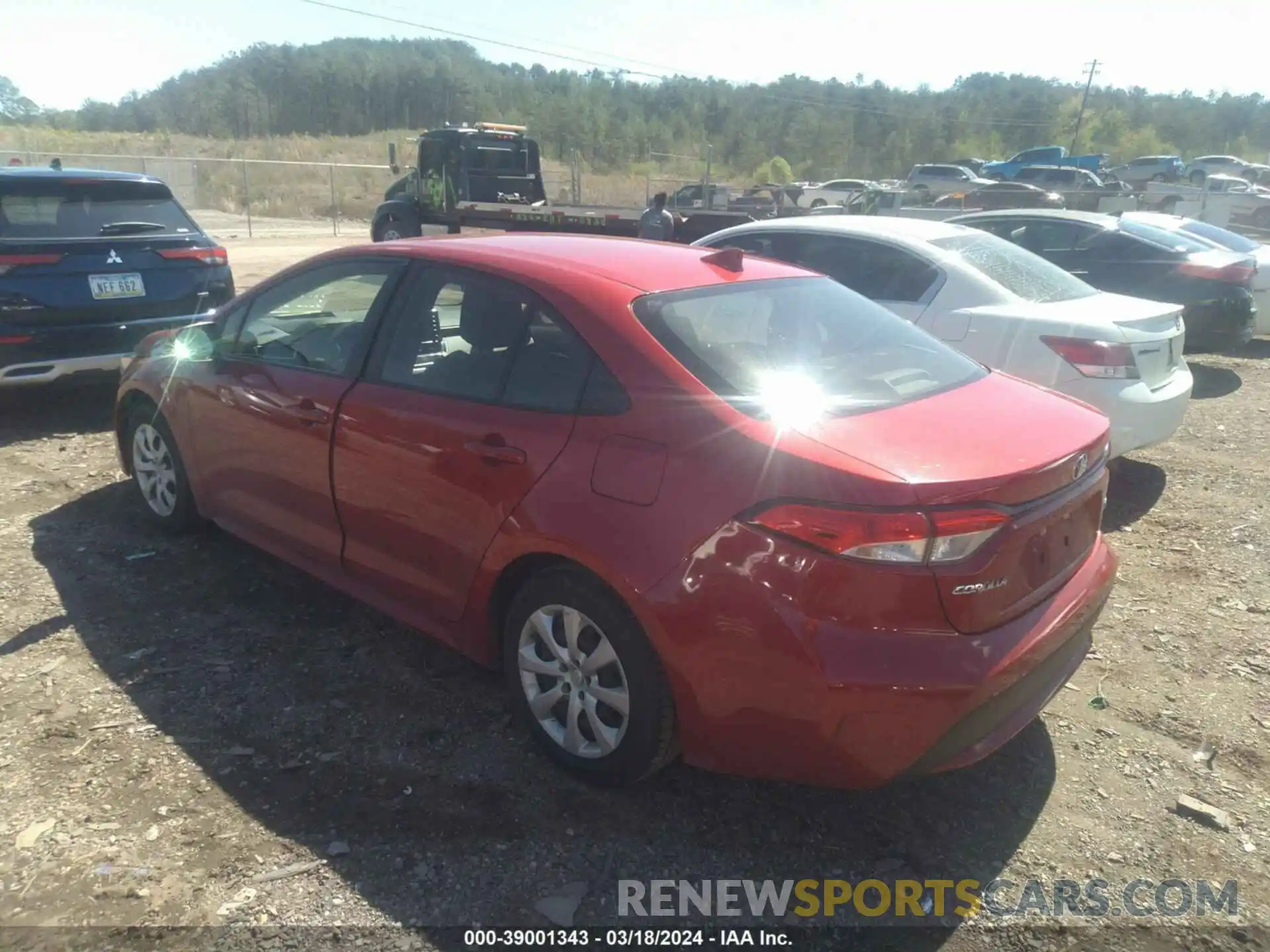 3 Photograph of a damaged car JTDEPRAE6LJ097638 TOYOTA COROLLA 2020