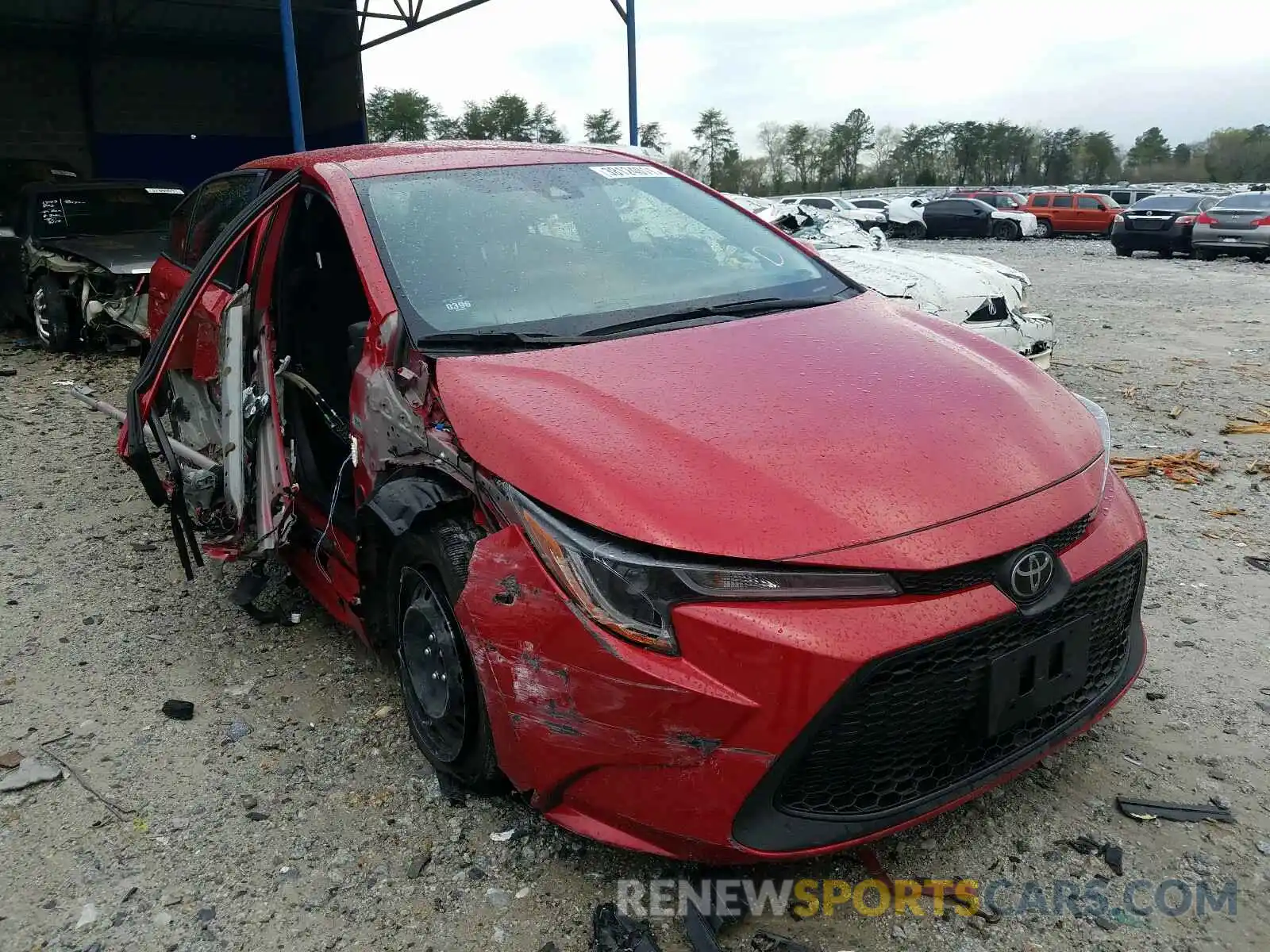 1 Photograph of a damaged car JTDEPRAE6LJ098031 TOYOTA COROLLA 2020