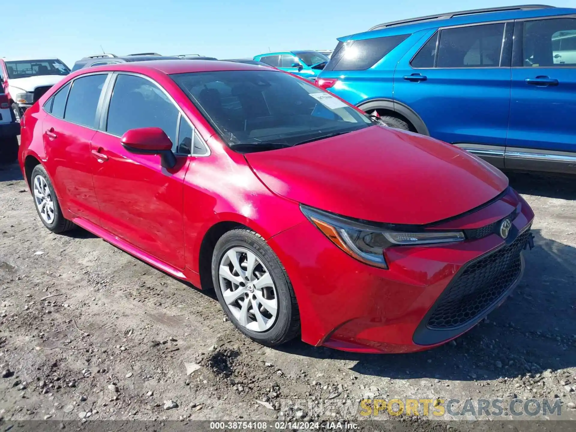 1 Photograph of a damaged car JTDEPRAE6LJ098191 TOYOTA COROLLA 2020