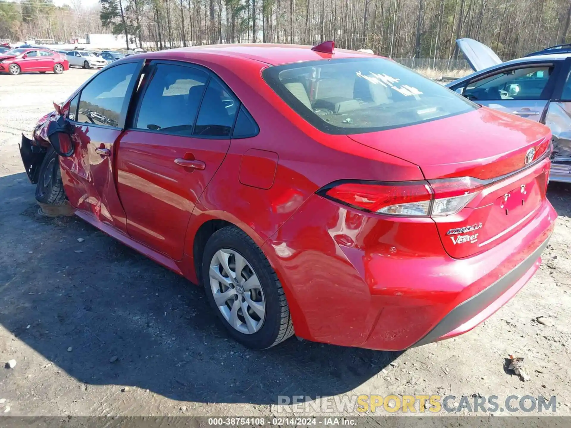 3 Photograph of a damaged car JTDEPRAE6LJ098191 TOYOTA COROLLA 2020