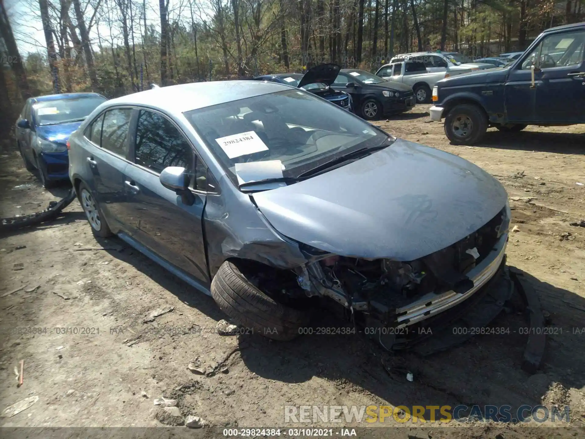 1 Photograph of a damaged car JTDEPRAE6LJ099180 TOYOTA COROLLA 2020