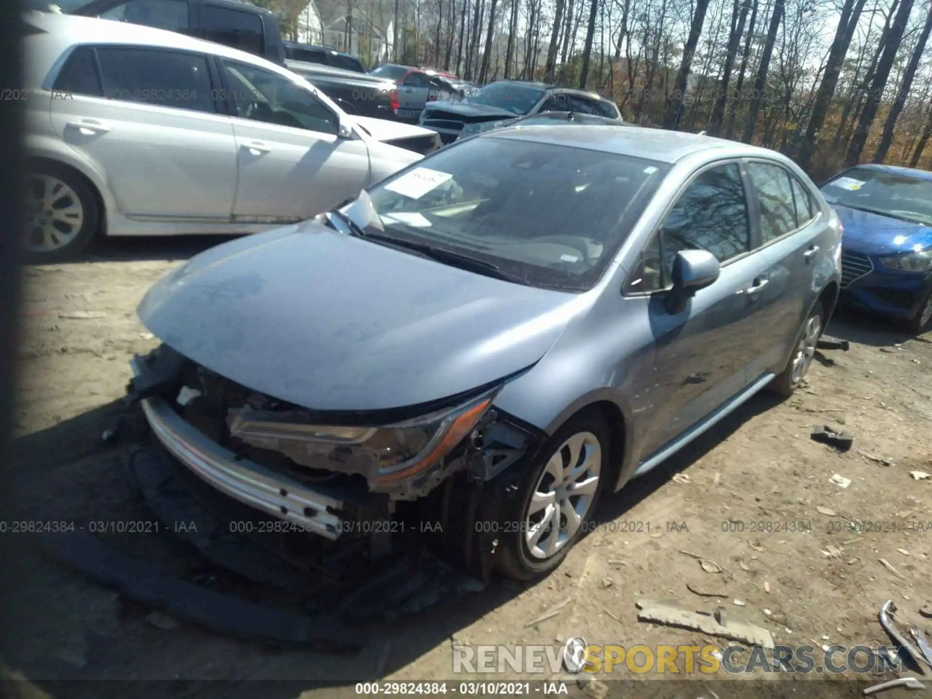 2 Photograph of a damaged car JTDEPRAE6LJ099180 TOYOTA COROLLA 2020