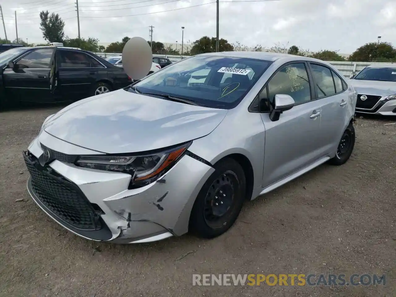 2 Photograph of a damaged car JTDEPRAE6LJ099535 TOYOTA COROLLA 2020