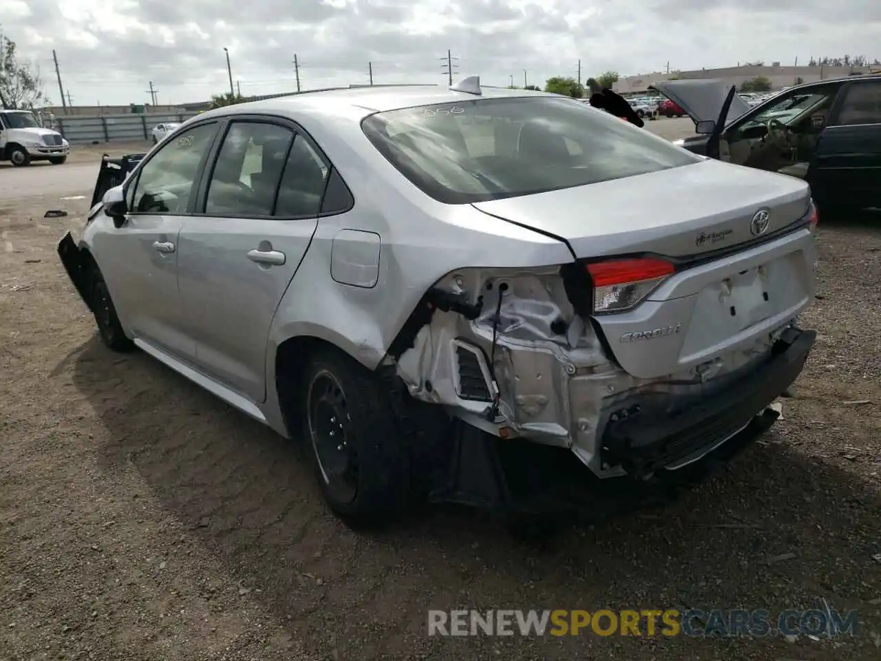 3 Photograph of a damaged car JTDEPRAE6LJ099535 TOYOTA COROLLA 2020