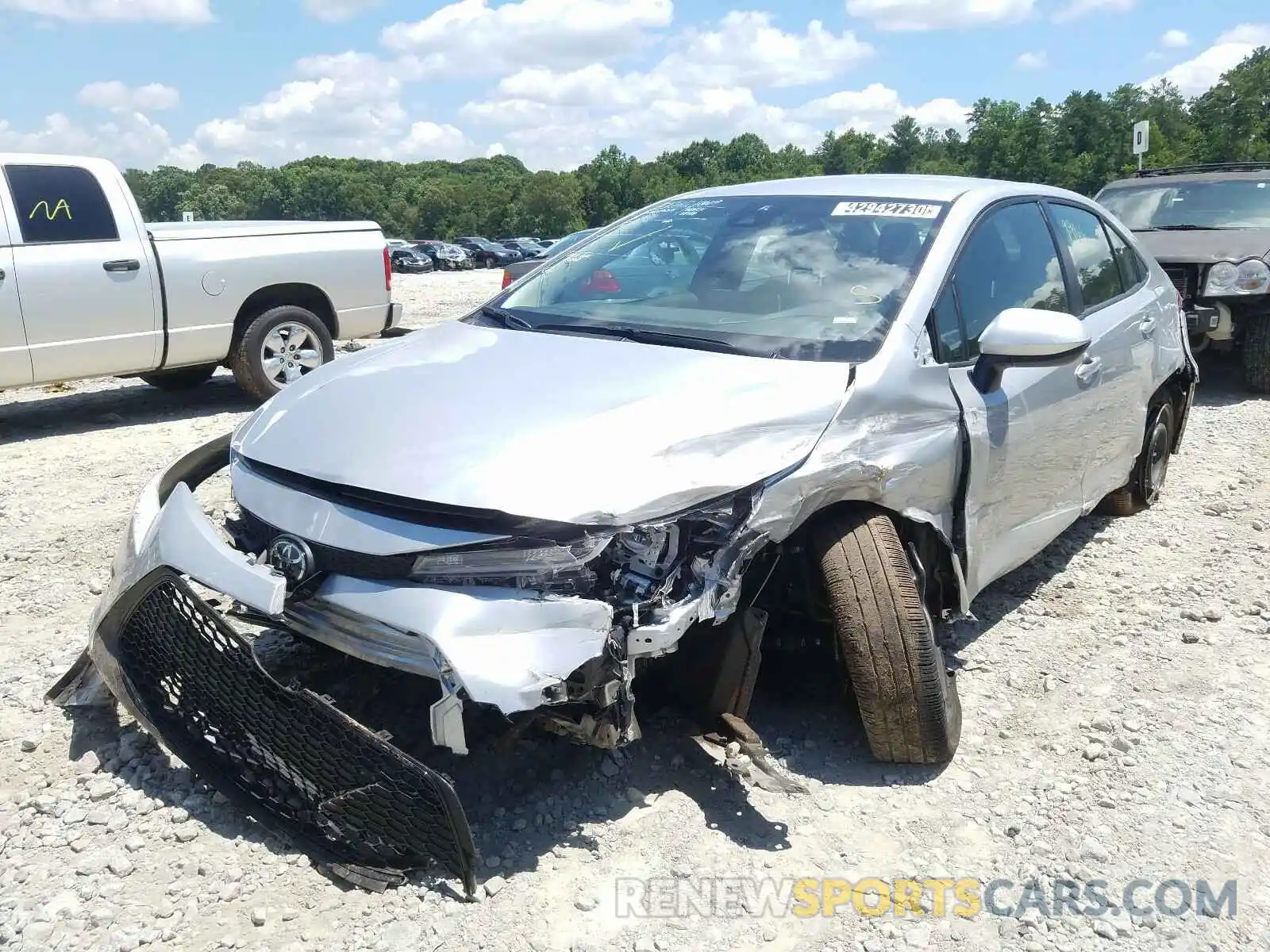 2 Photograph of a damaged car JTDEPRAE6LJ099731 TOYOTA COROLLA 2020