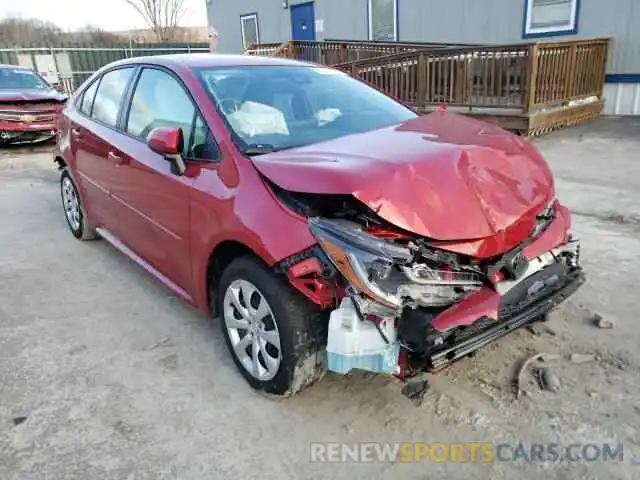 1 Photograph of a damaged car JTDEPRAE6LJ100134 TOYOTA COROLLA 2020