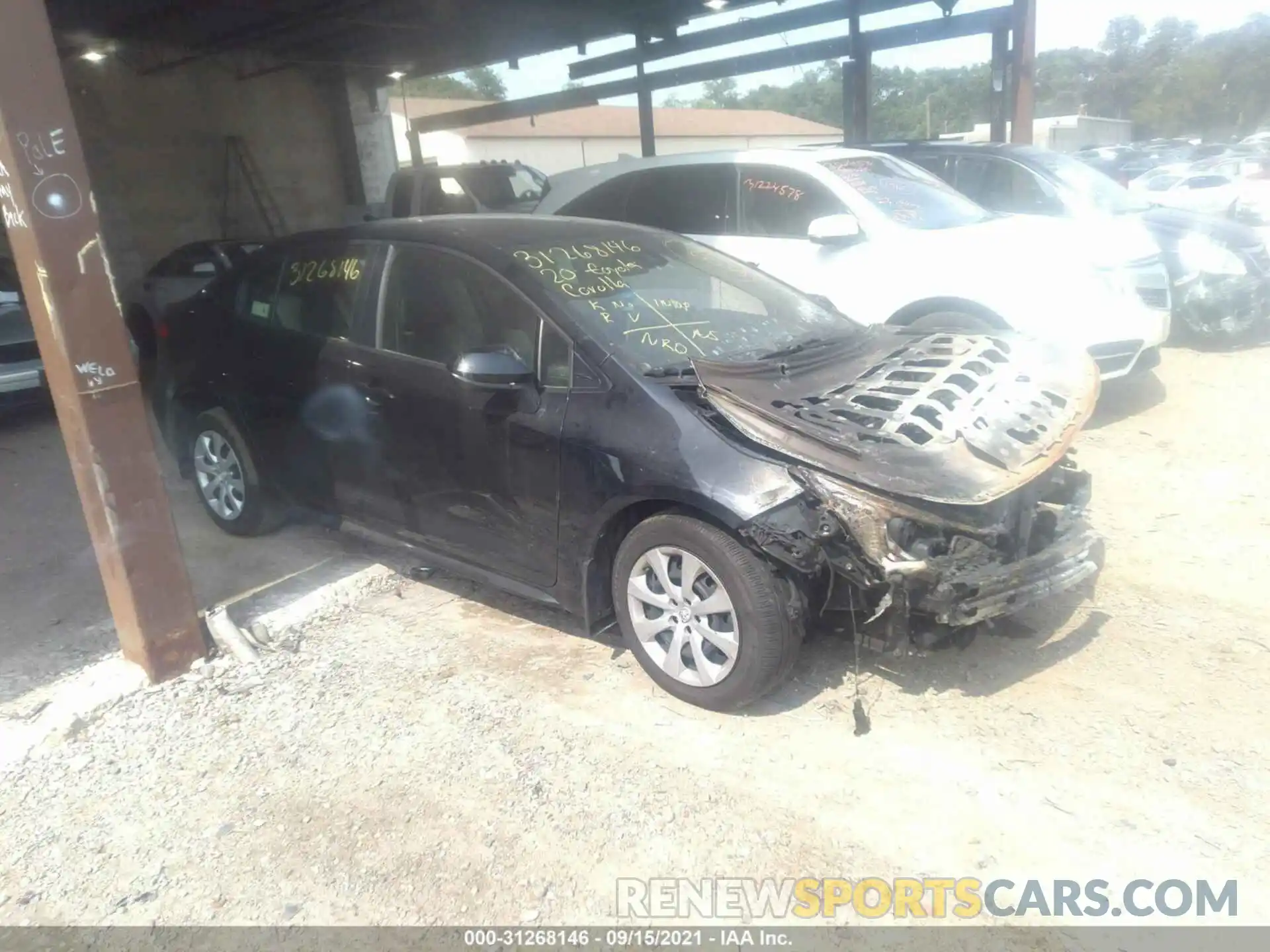 1 Photograph of a damaged car JTDEPRAE6LJ100764 TOYOTA COROLLA 2020