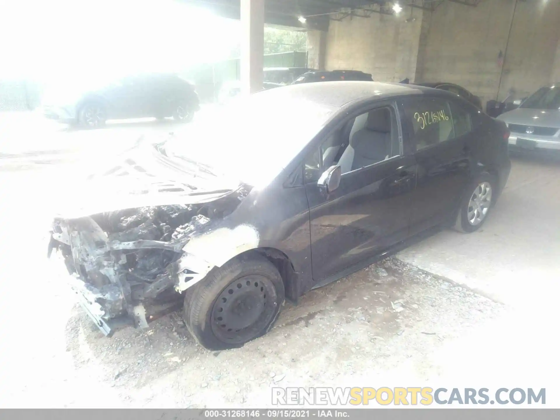 2 Photograph of a damaged car JTDEPRAE6LJ100764 TOYOTA COROLLA 2020