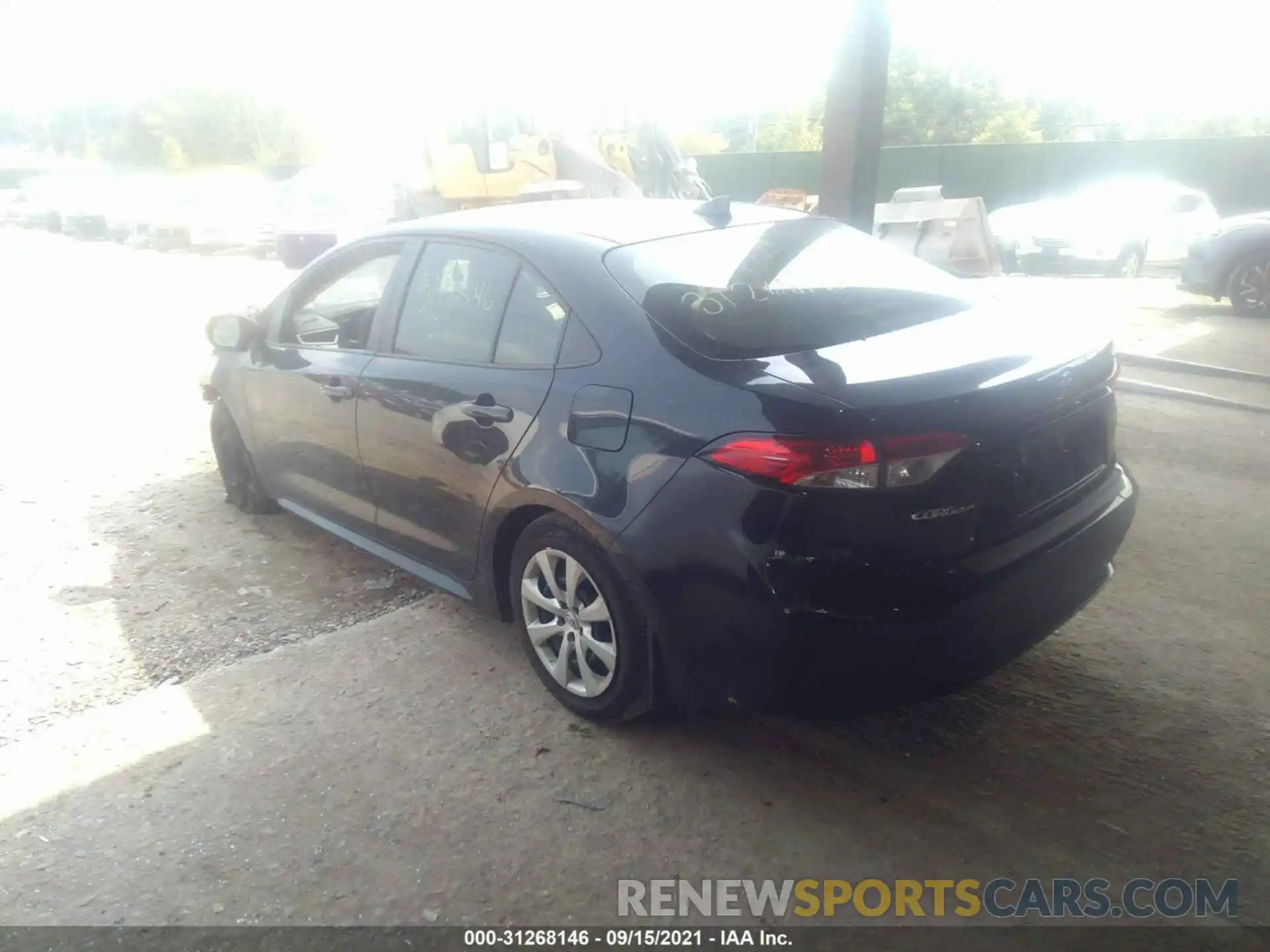 3 Photograph of a damaged car JTDEPRAE6LJ100764 TOYOTA COROLLA 2020