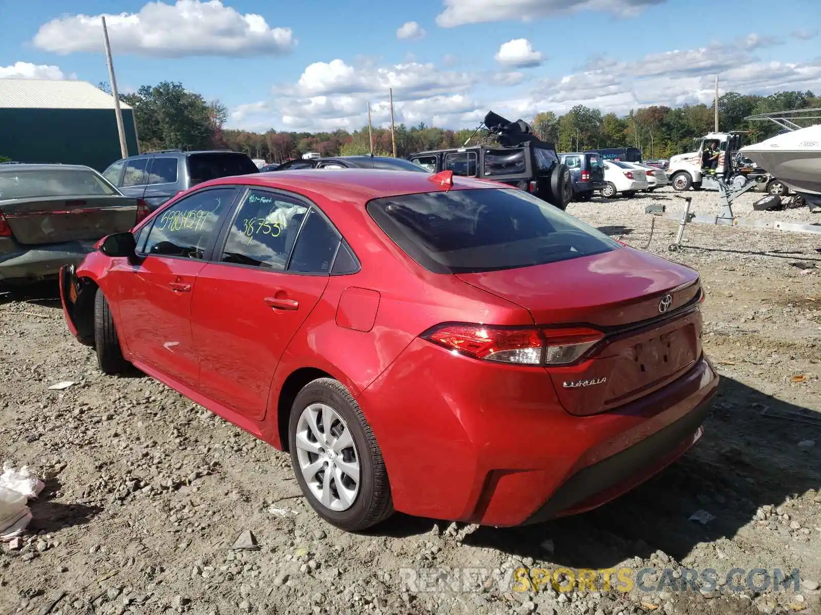 3 Photograph of a damaged car JTDEPRAE6LJ100859 TOYOTA COROLLA 2020