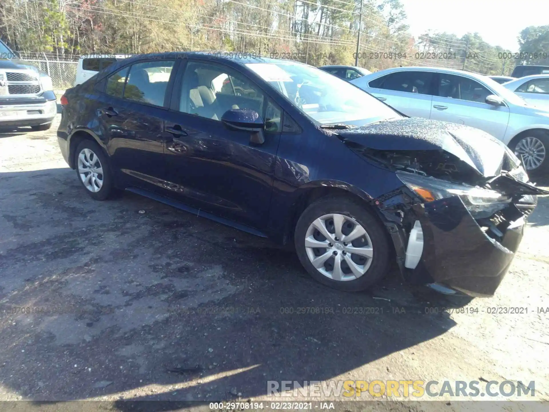 1 Photograph of a damaged car JTDEPRAE6LJ101025 TOYOTA COROLLA 2020