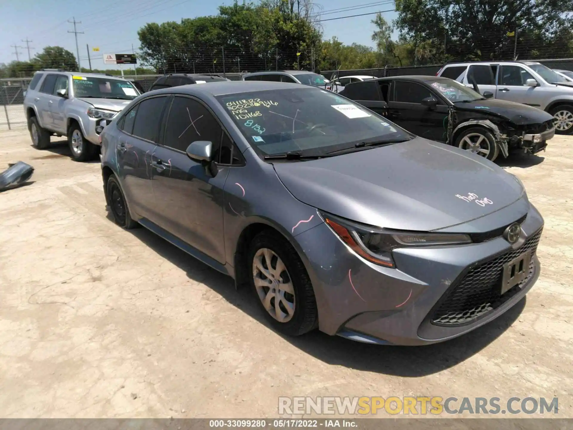 1 Photograph of a damaged car JTDEPRAE6LJ101168 TOYOTA COROLLA 2020