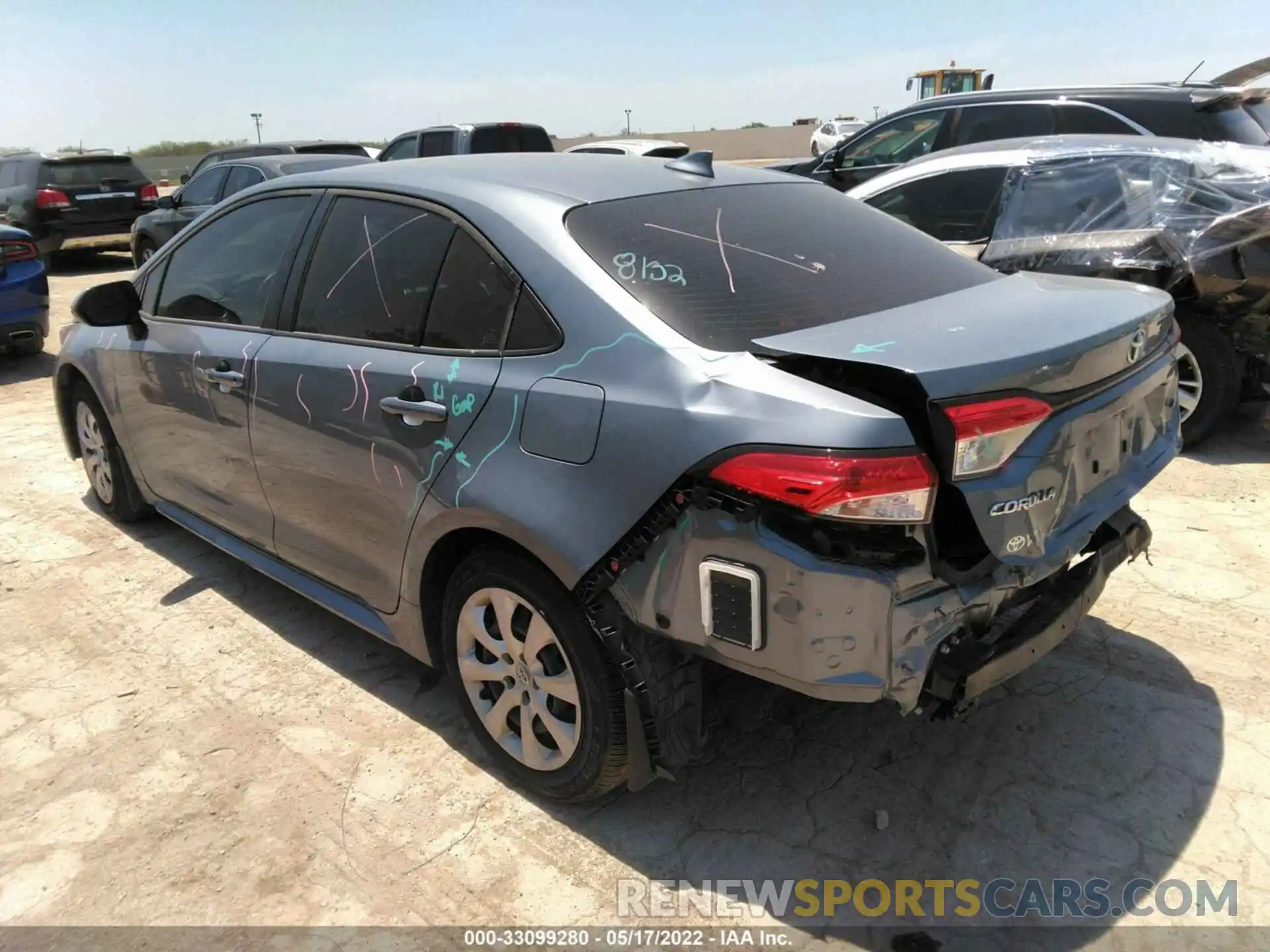 3 Photograph of a damaged car JTDEPRAE6LJ101168 TOYOTA COROLLA 2020