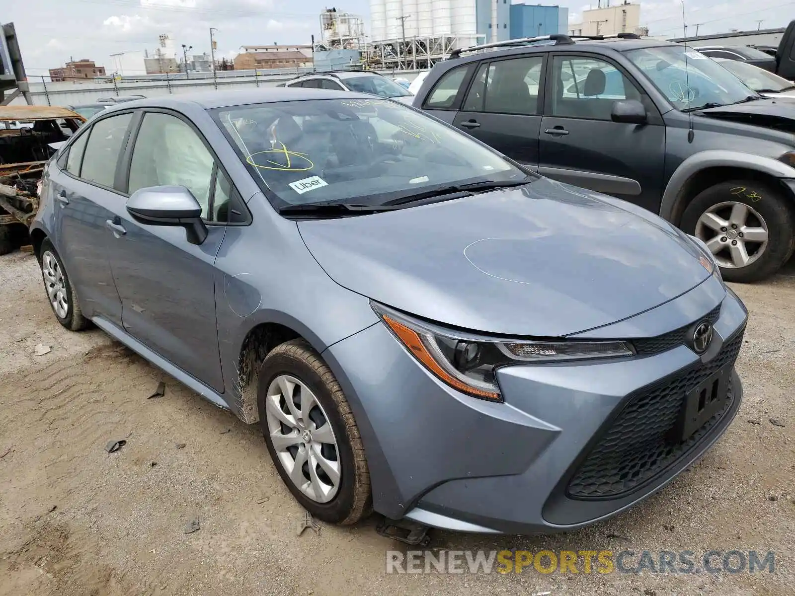 1 Photograph of a damaged car JTDEPRAE6LJ102286 TOYOTA COROLLA 2020