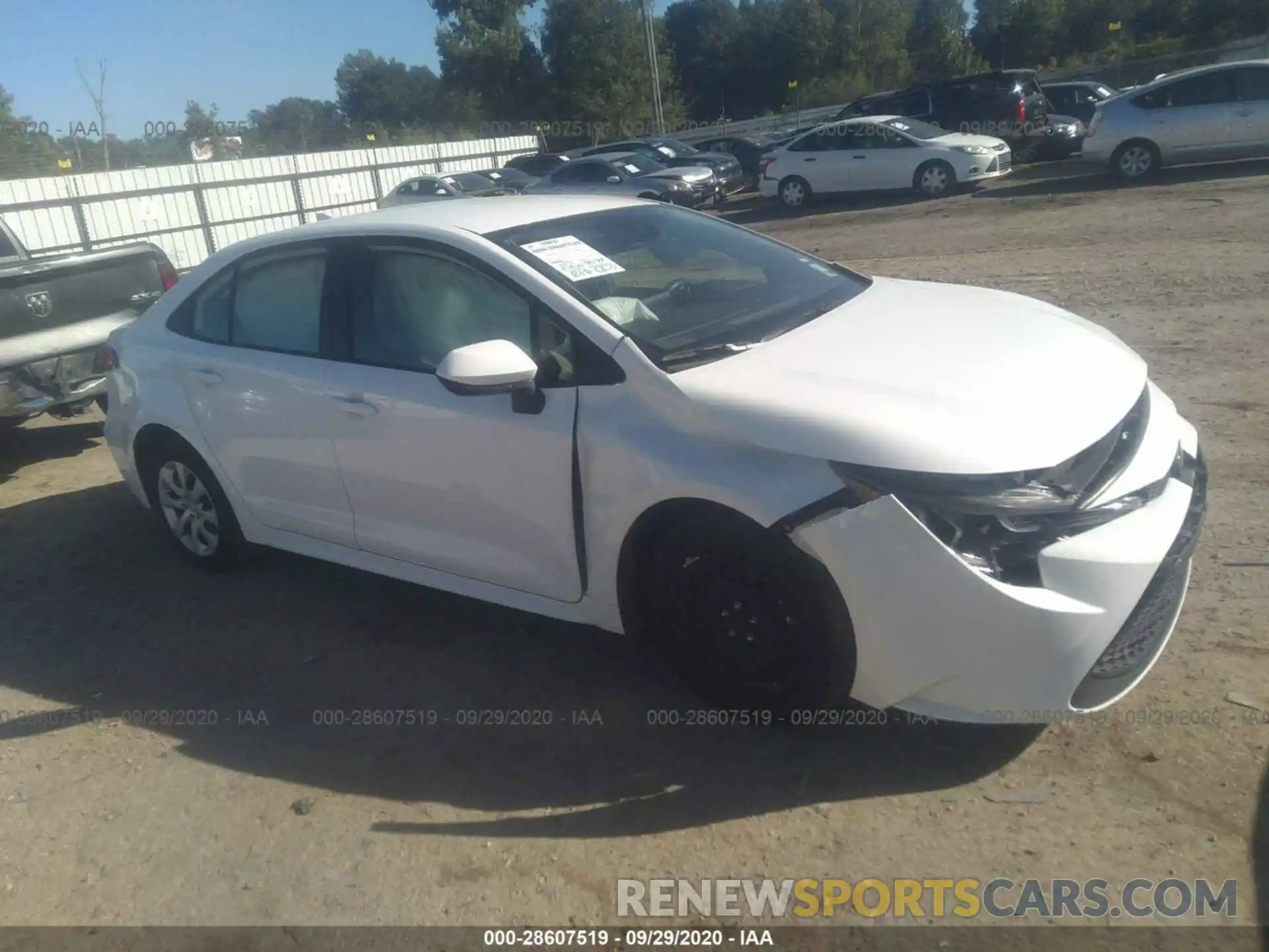 1 Photograph of a damaged car JTDEPRAE6LJ102515 TOYOTA COROLLA 2020