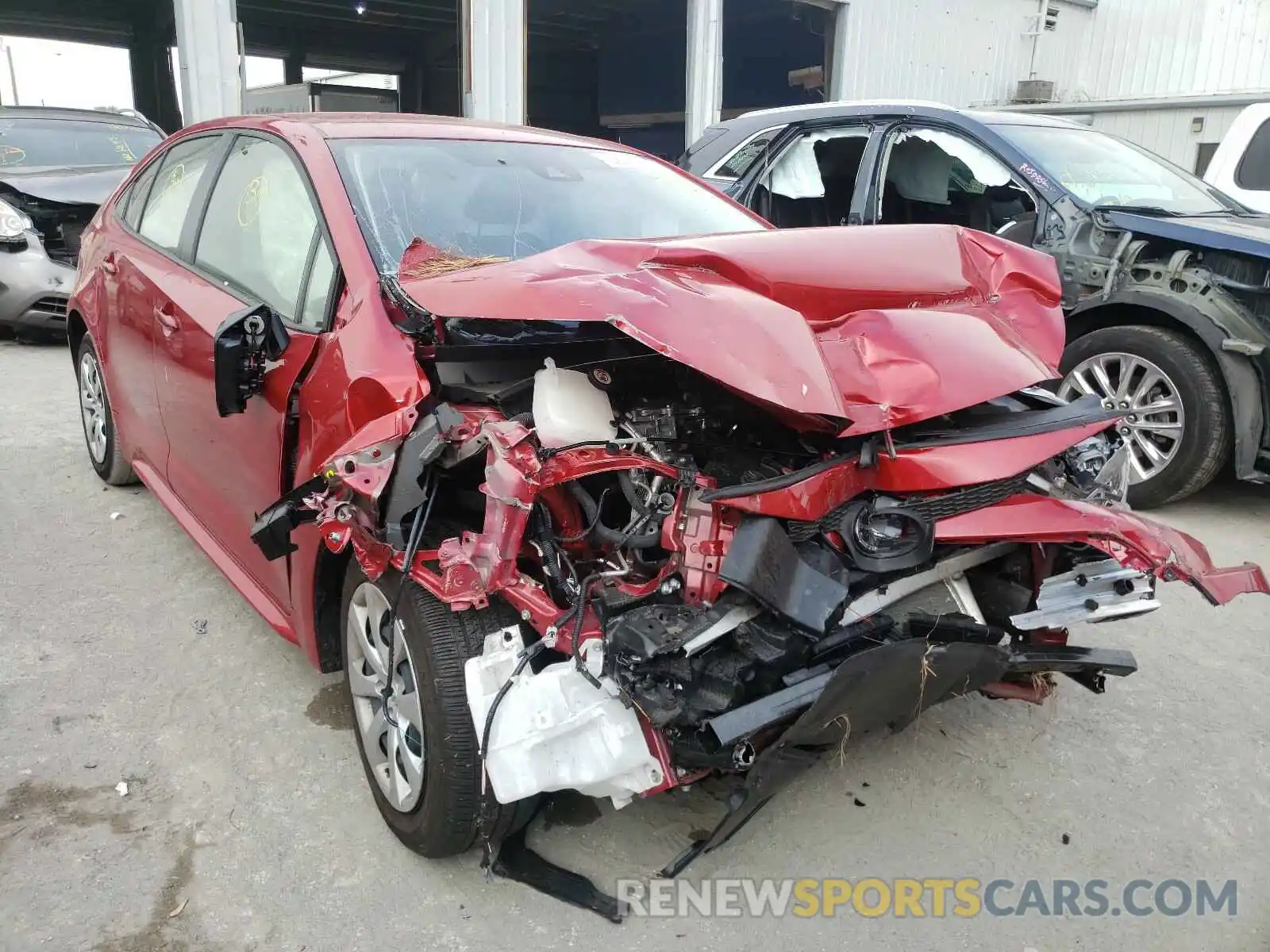 1 Photograph of a damaged car JTDEPRAE6LJ102756 TOYOTA COROLLA 2020