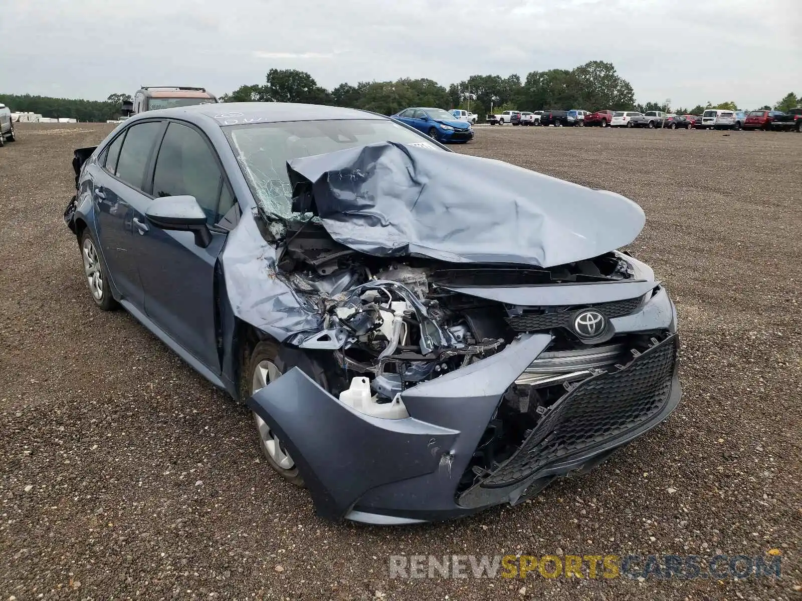 1 Photograph of a damaged car JTDEPRAE6LJ103180 TOYOTA COROLLA 2020