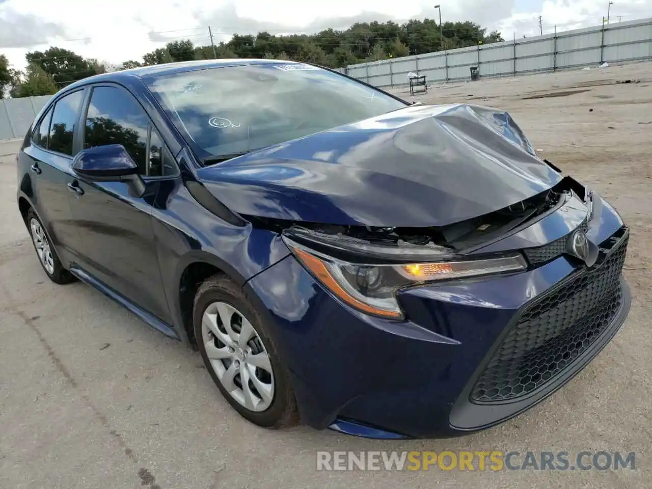 1 Photograph of a damaged car JTDEPRAE6LJ103549 TOYOTA COROLLA 2020