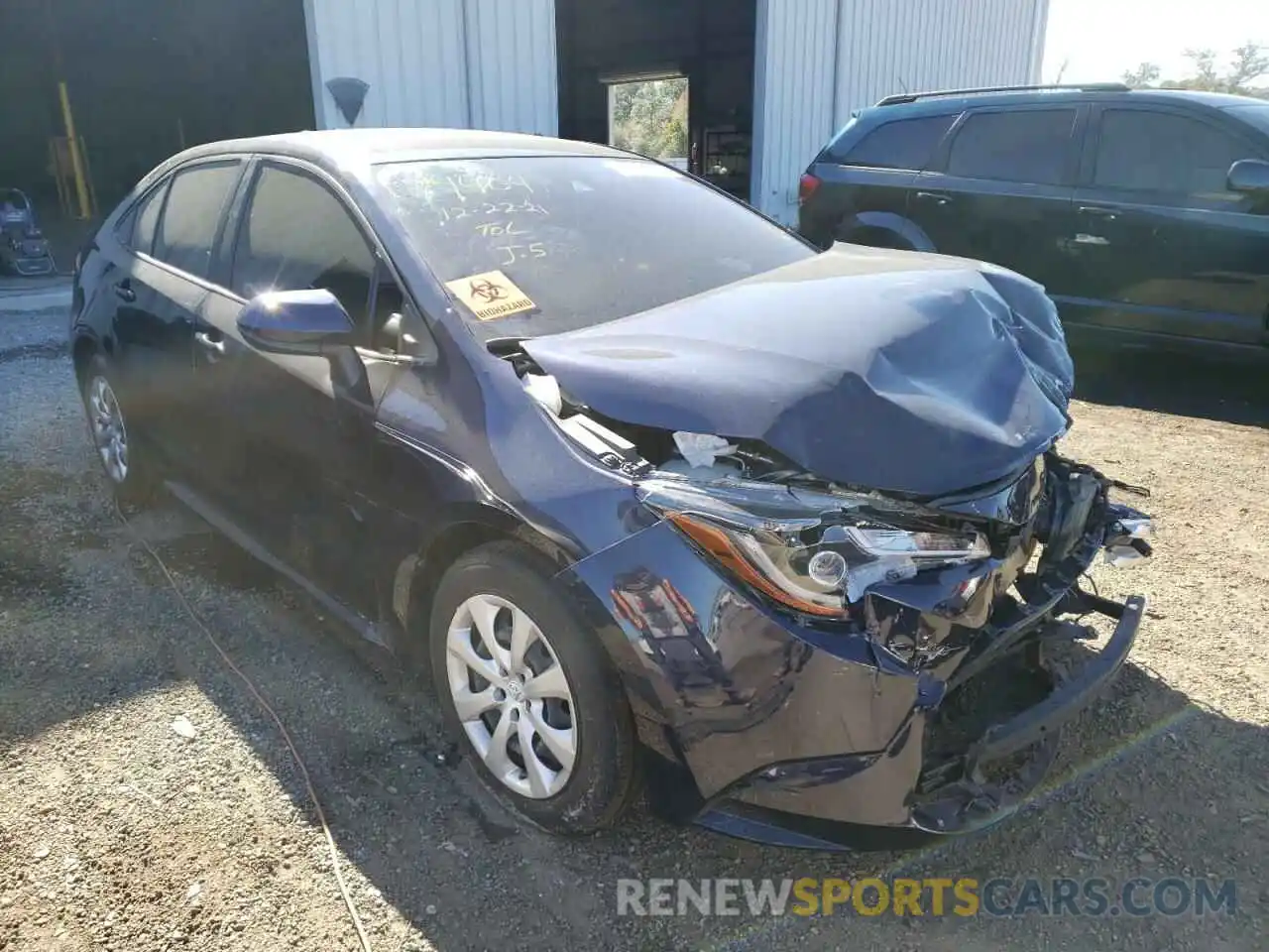 1 Photograph of a damaged car JTDEPRAE6LJ103597 TOYOTA COROLLA 2020