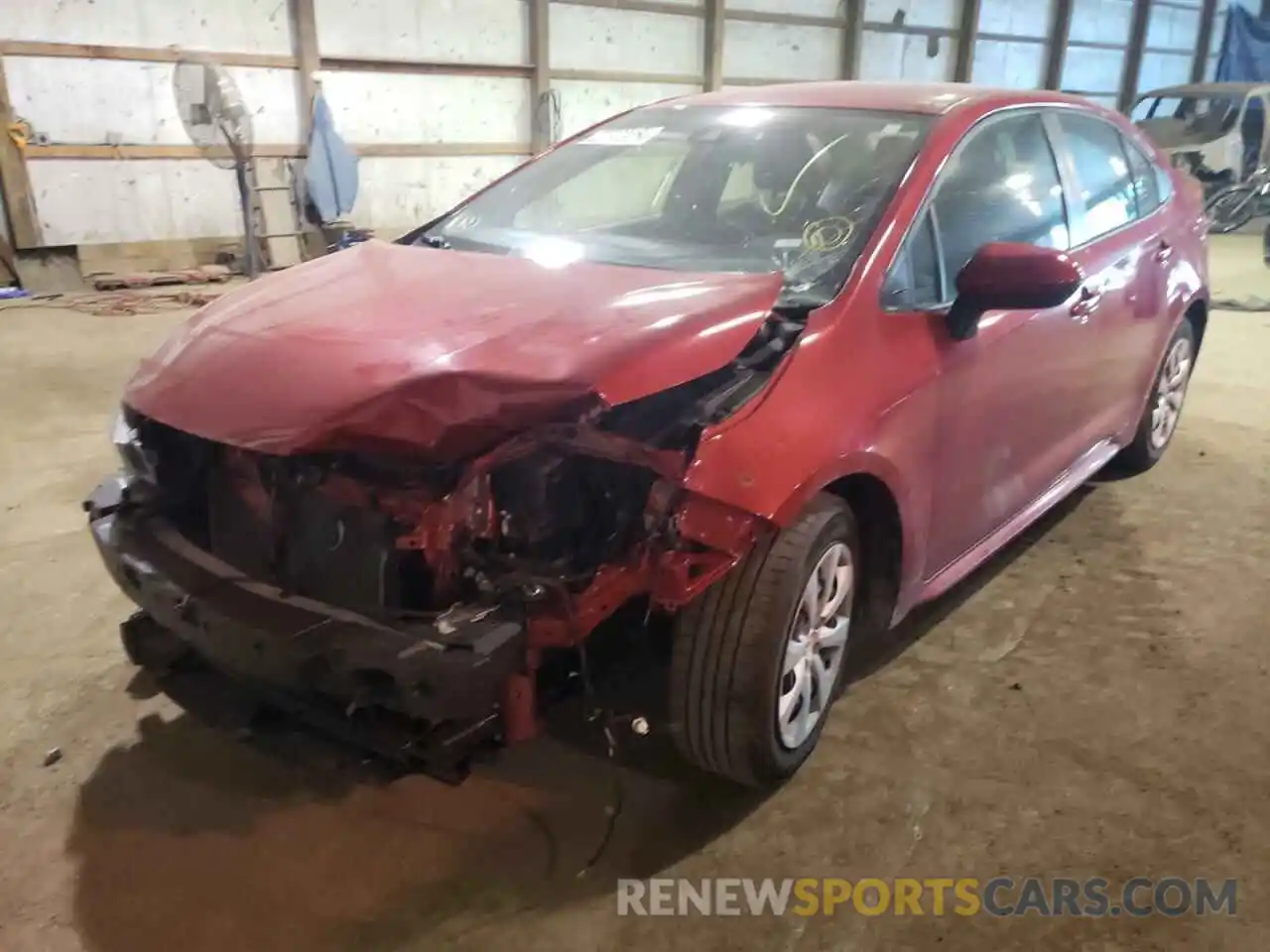 2 Photograph of a damaged car JTDEPRAE6LJ103857 TOYOTA COROLLA 2020