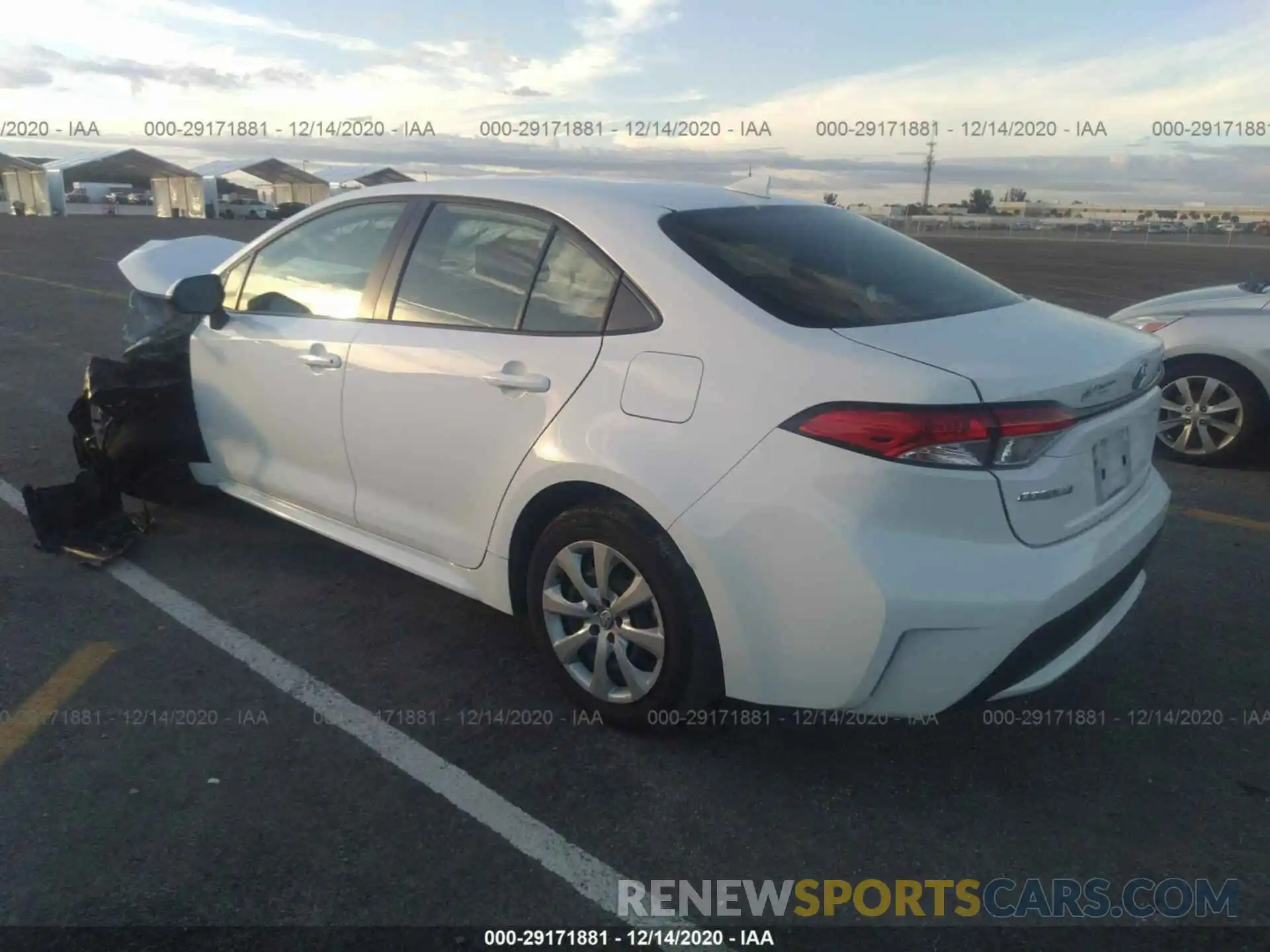 3 Photograph of a damaged car JTDEPRAE6LJ104412 TOYOTA COROLLA 2020