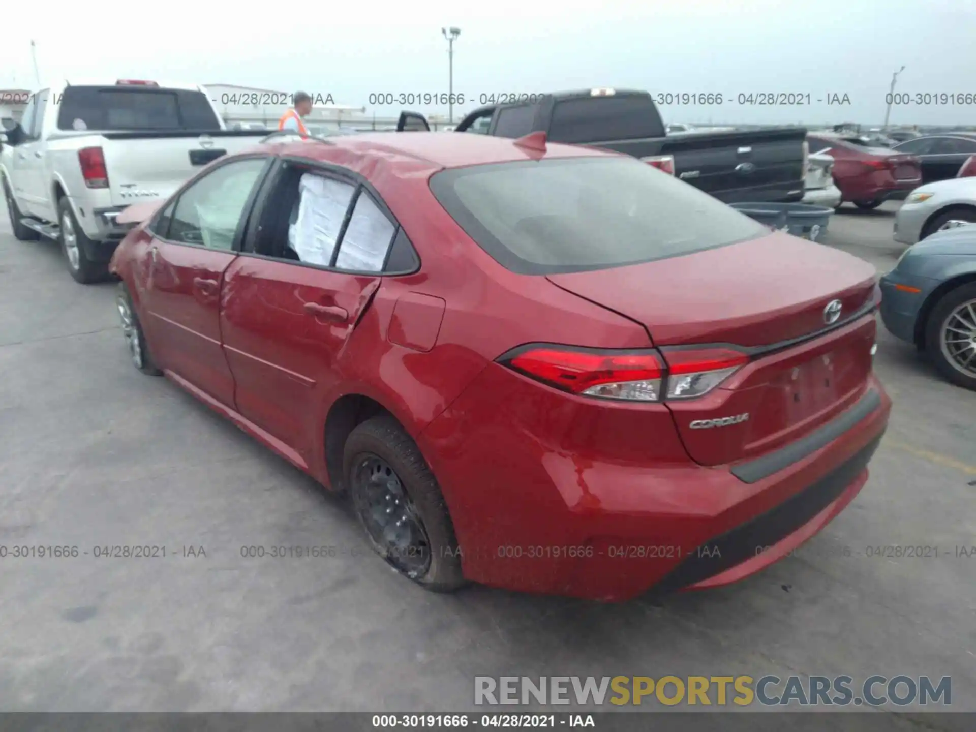 3 Photograph of a damaged car JTDEPRAE6LJ104619 TOYOTA COROLLA 2020