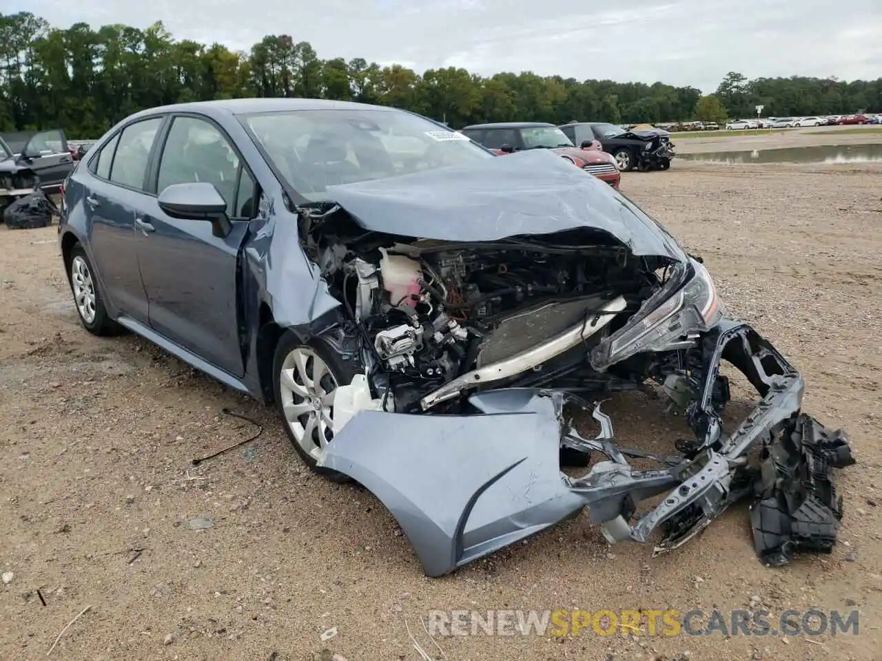 1 Photograph of a damaged car JTDEPRAE6LJ105012 TOYOTA COROLLA 2020