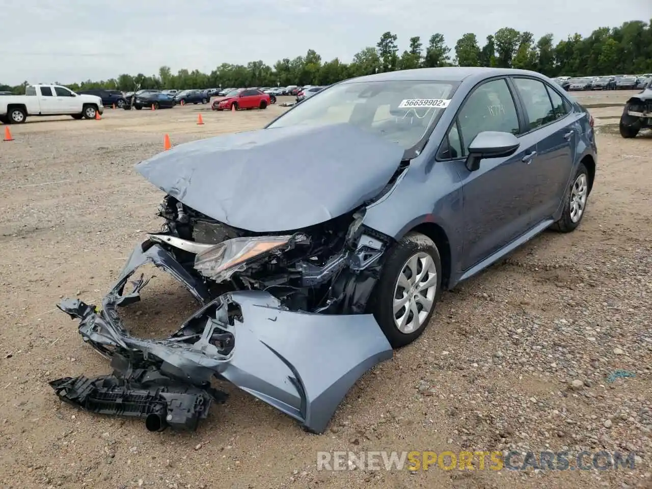 2 Photograph of a damaged car JTDEPRAE6LJ105012 TOYOTA COROLLA 2020