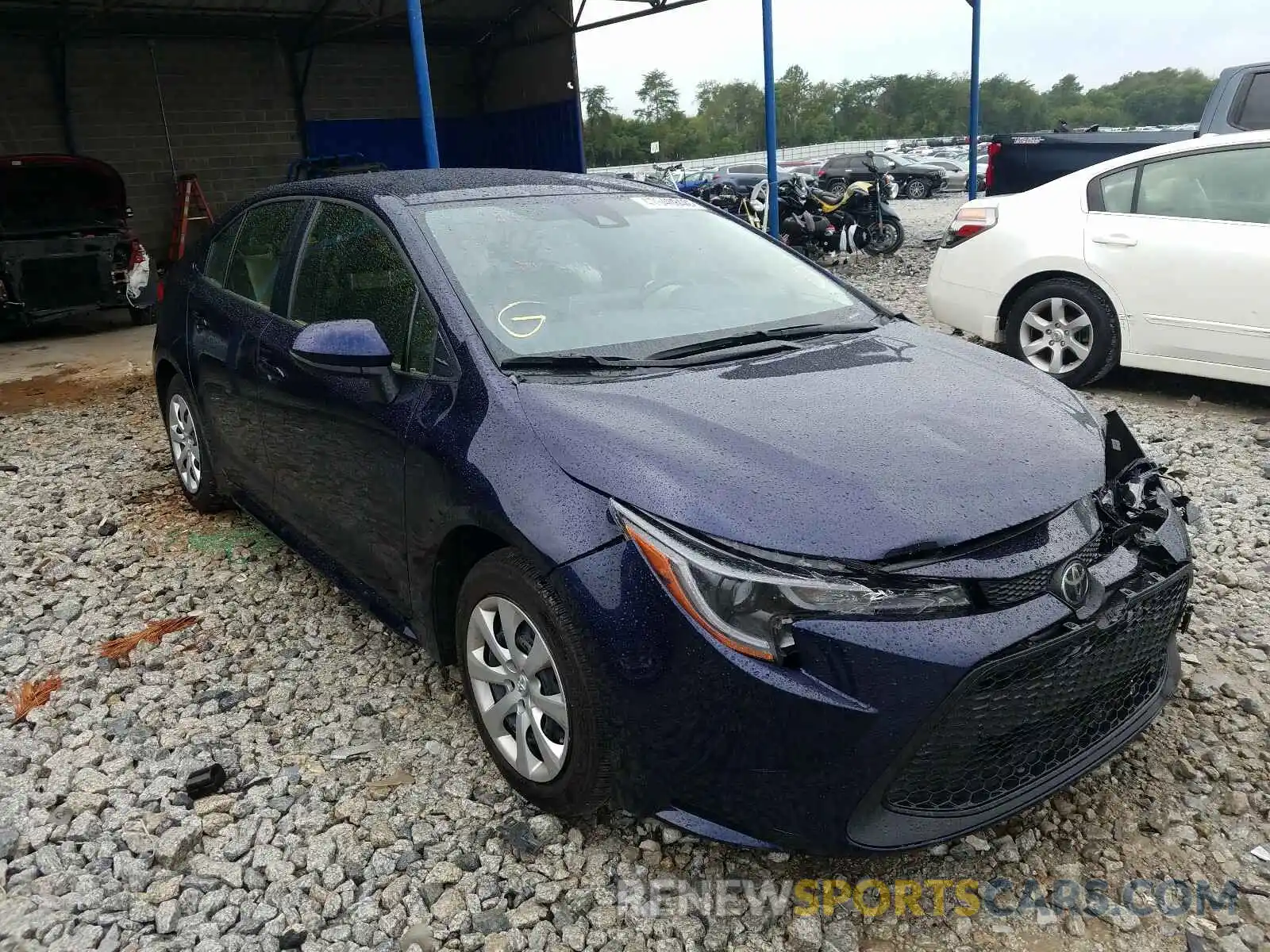 1 Photograph of a damaged car JTDEPRAE6LJ105317 TOYOTA COROLLA 2020