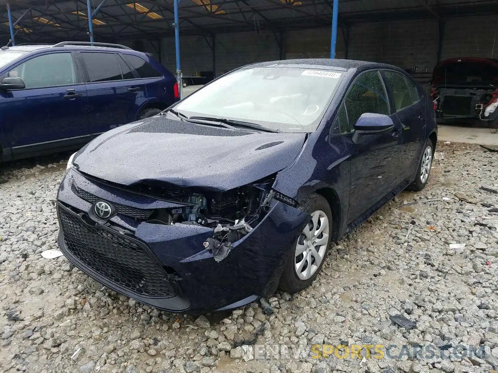 2 Photograph of a damaged car JTDEPRAE6LJ105317 TOYOTA COROLLA 2020