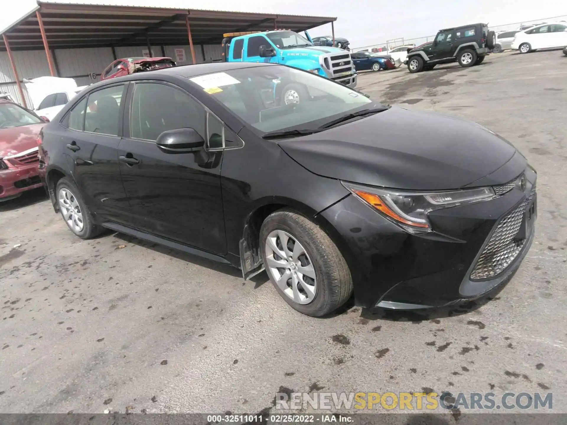 1 Photograph of a damaged car JTDEPRAE6LJ106399 TOYOTA COROLLA 2020