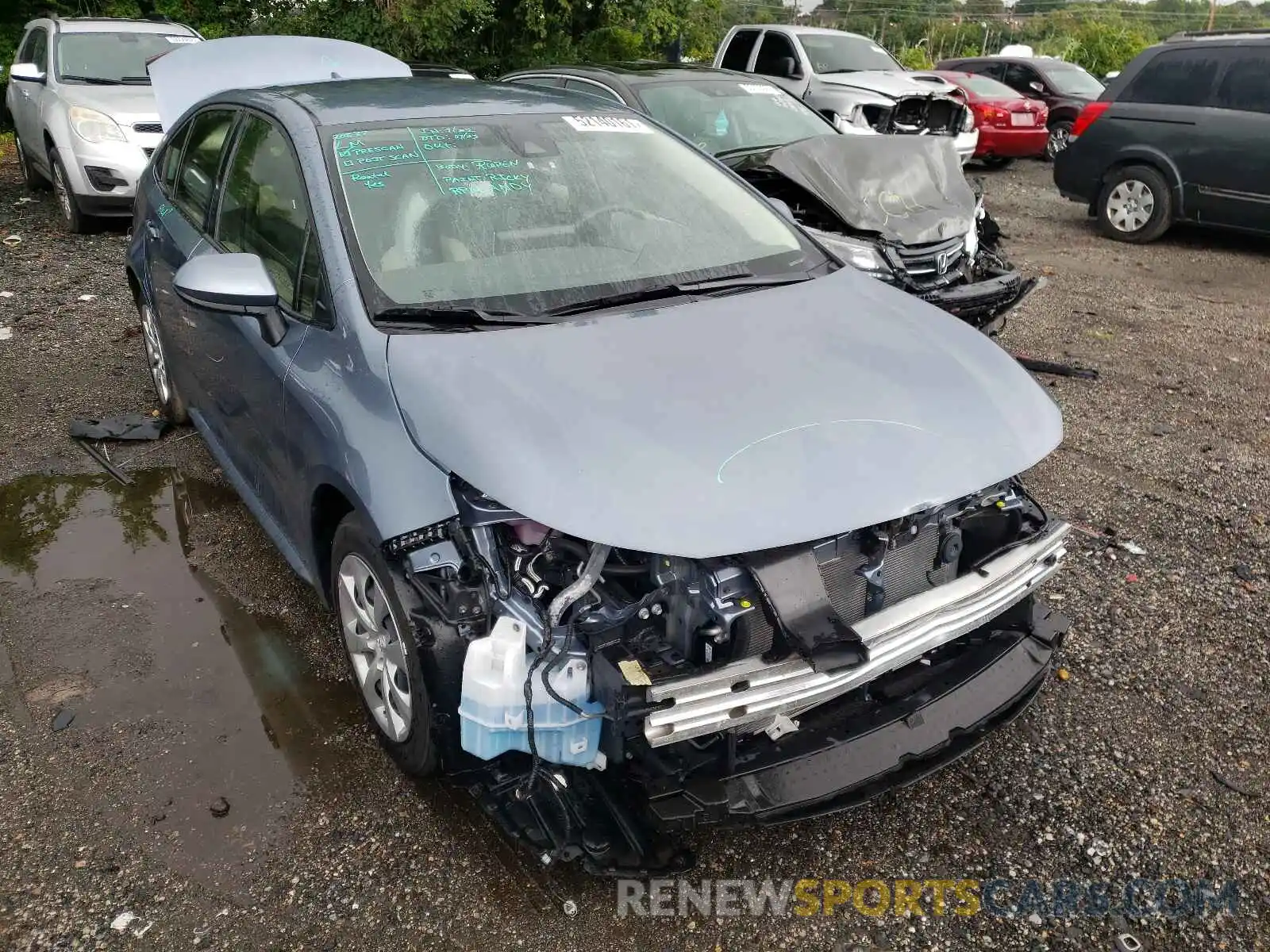 1 Photograph of a damaged car JTDEPRAE6LJ106516 TOYOTA COROLLA 2020