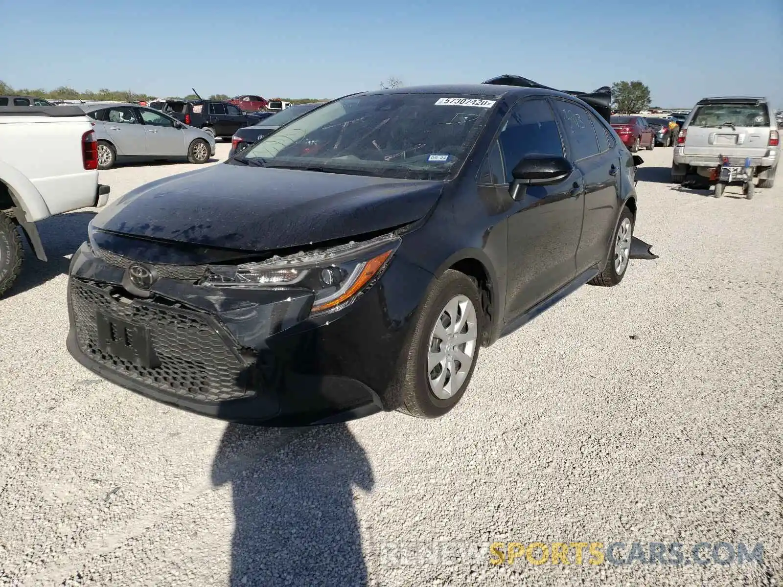 2 Photograph of a damaged car JTDEPRAE6LJ106936 TOYOTA COROLLA 2020