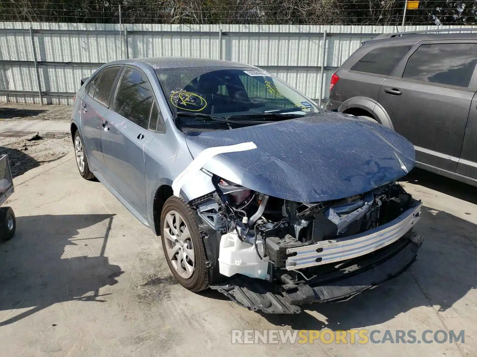 1 Photograph of a damaged car JTDEPRAE6LJ107083 TOYOTA COROLLA 2020