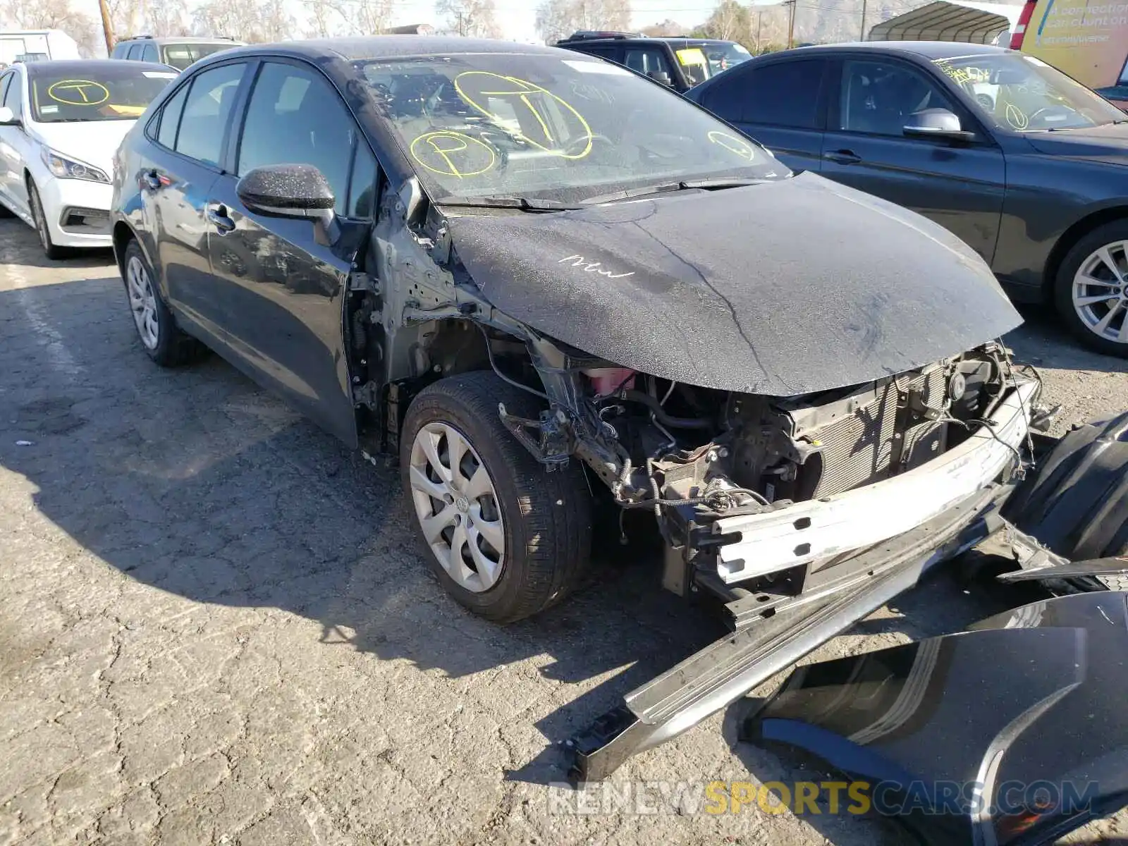 1 Photograph of a damaged car JTDEPRAE6LJ108086 TOYOTA COROLLA 2020