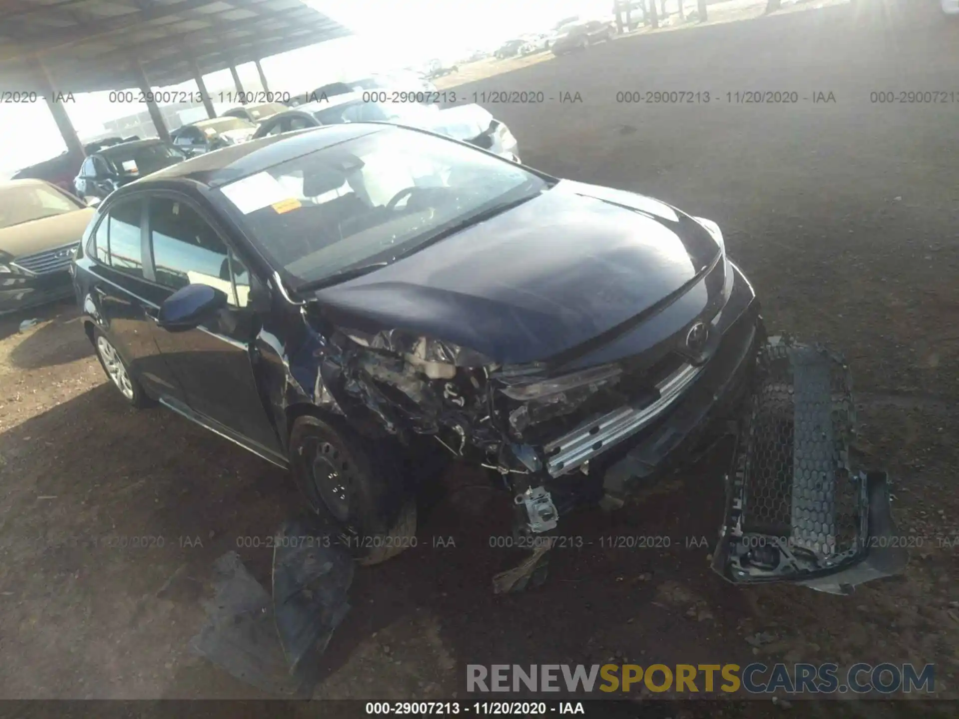 1 Photograph of a damaged car JTDEPRAE6LJ108430 TOYOTA COROLLA 2020