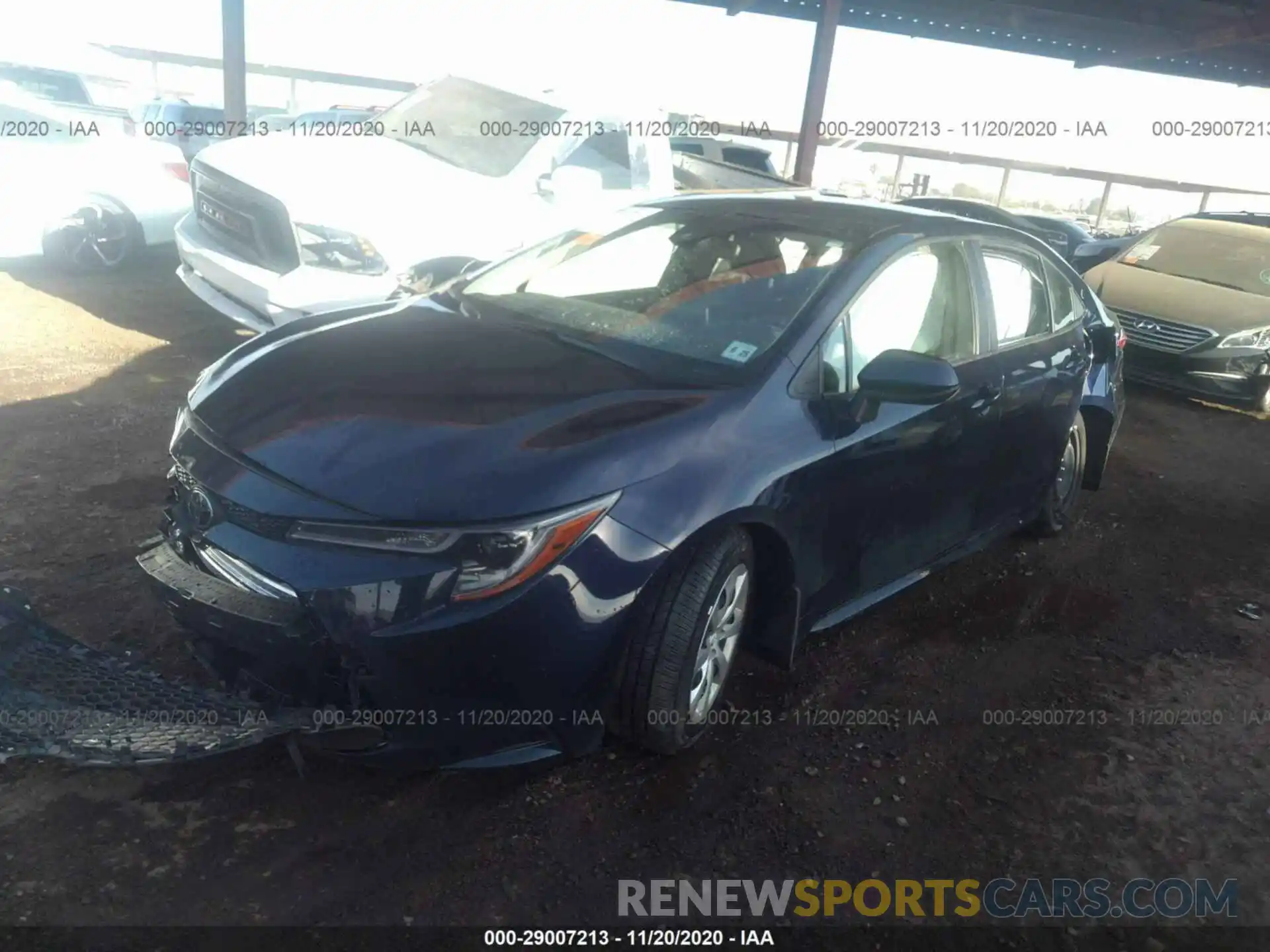 2 Photograph of a damaged car JTDEPRAE6LJ108430 TOYOTA COROLLA 2020