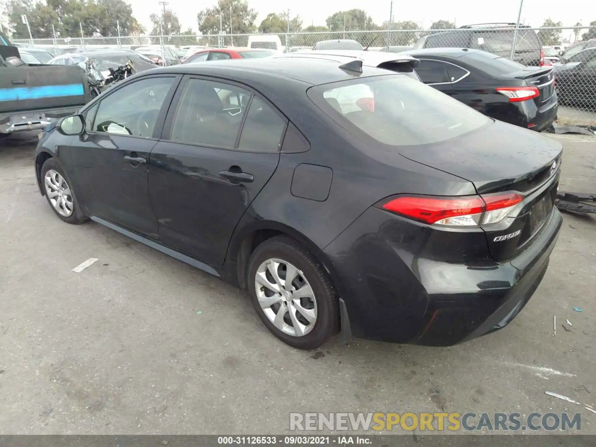 3 Photograph of a damaged car JTDEPRAE6LJ108749 TOYOTA COROLLA 2020