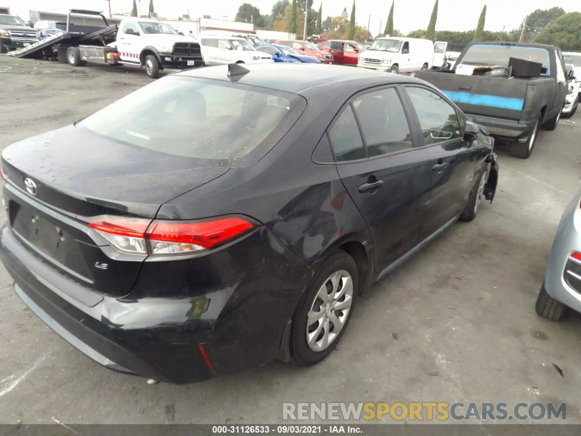 4 Photograph of a damaged car JTDEPRAE6LJ108749 TOYOTA COROLLA 2020