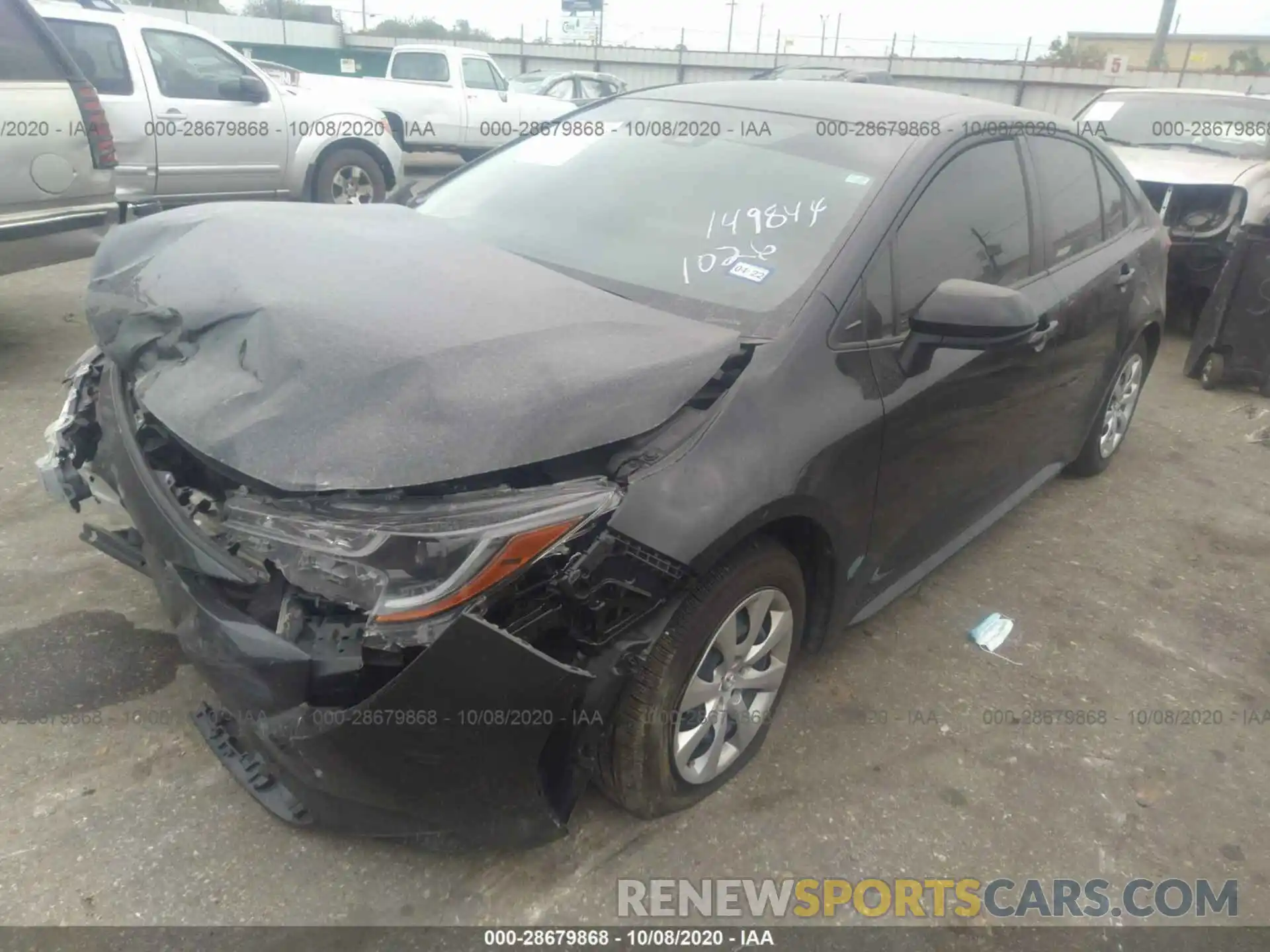 2 Photograph of a damaged car JTDEPRAE6LJ109884 TOYOTA COROLLA 2020