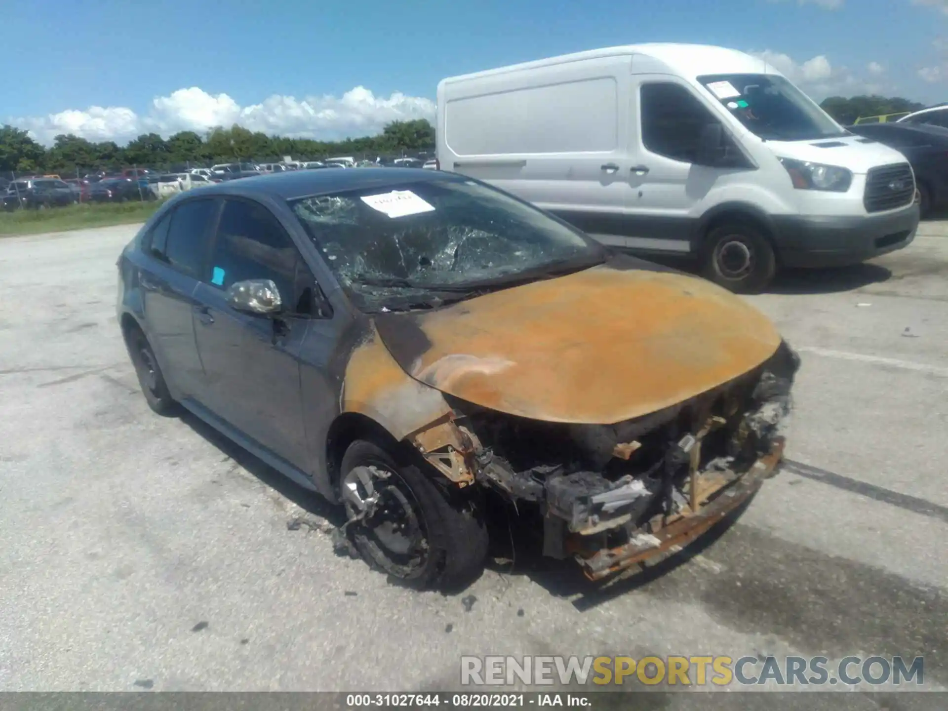 1 Photograph of a damaged car JTDEPRAE6LJ111103 TOYOTA COROLLA 2020