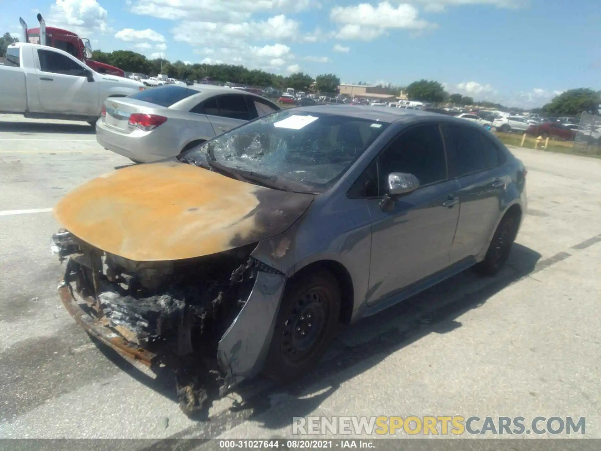 2 Photograph of a damaged car JTDEPRAE6LJ111103 TOYOTA COROLLA 2020