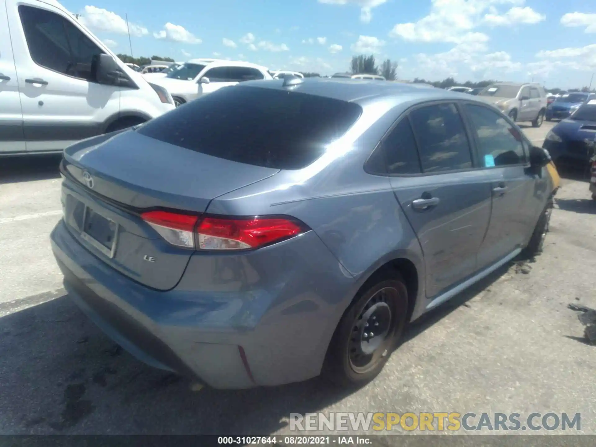 4 Photograph of a damaged car JTDEPRAE6LJ111103 TOYOTA COROLLA 2020