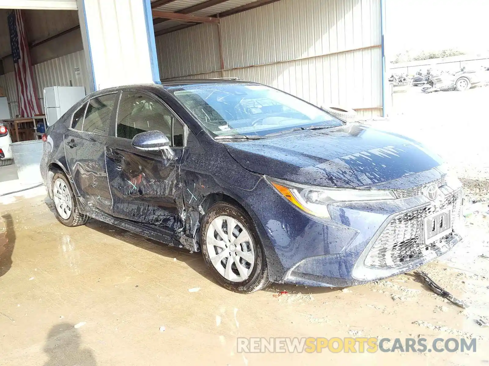 1 Photograph of a damaged car JTDEPRAE6LJ111425 TOYOTA COROLLA 2020