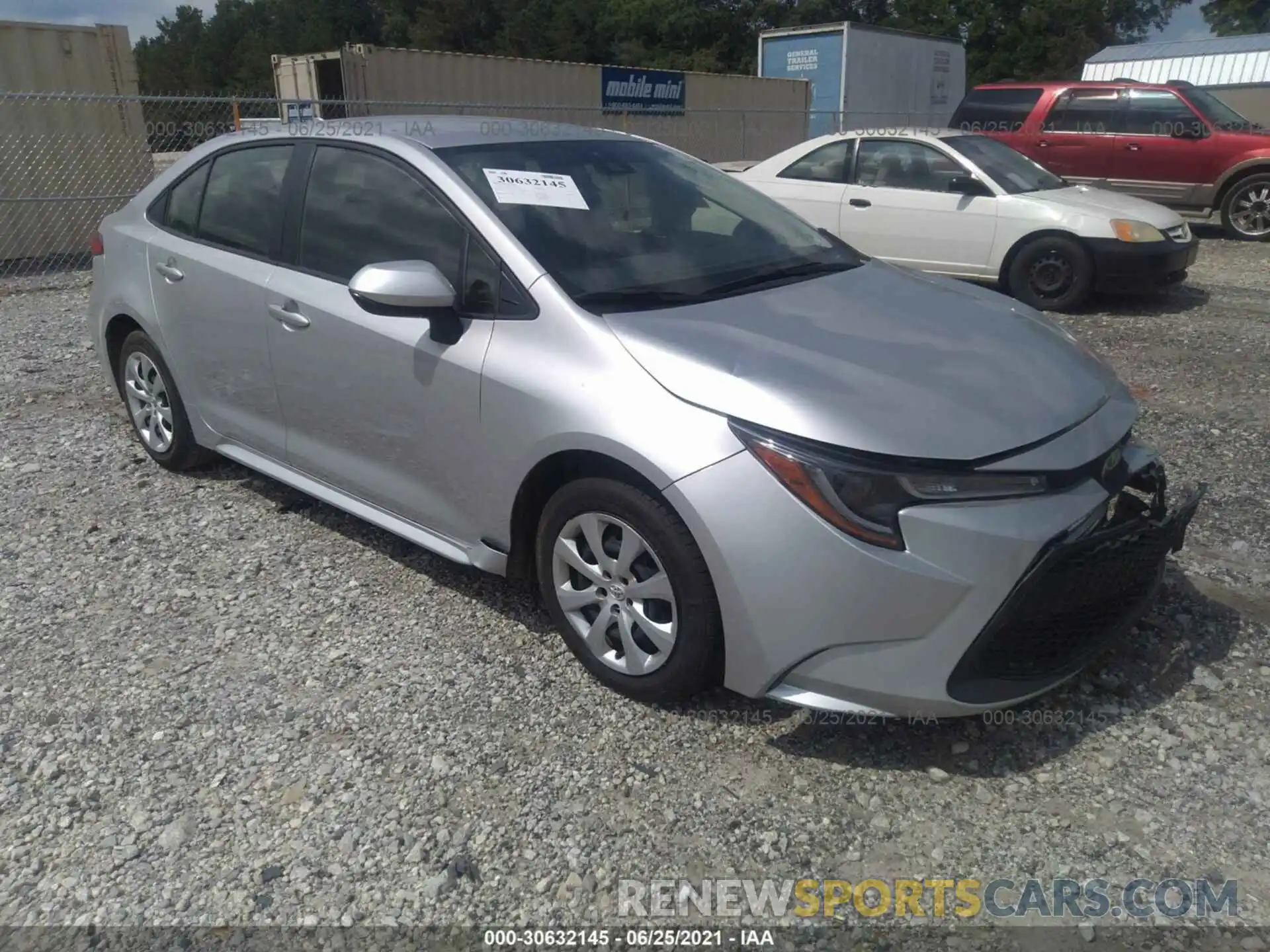 1 Photograph of a damaged car JTDEPRAE6LJ112266 TOYOTA COROLLA 2020