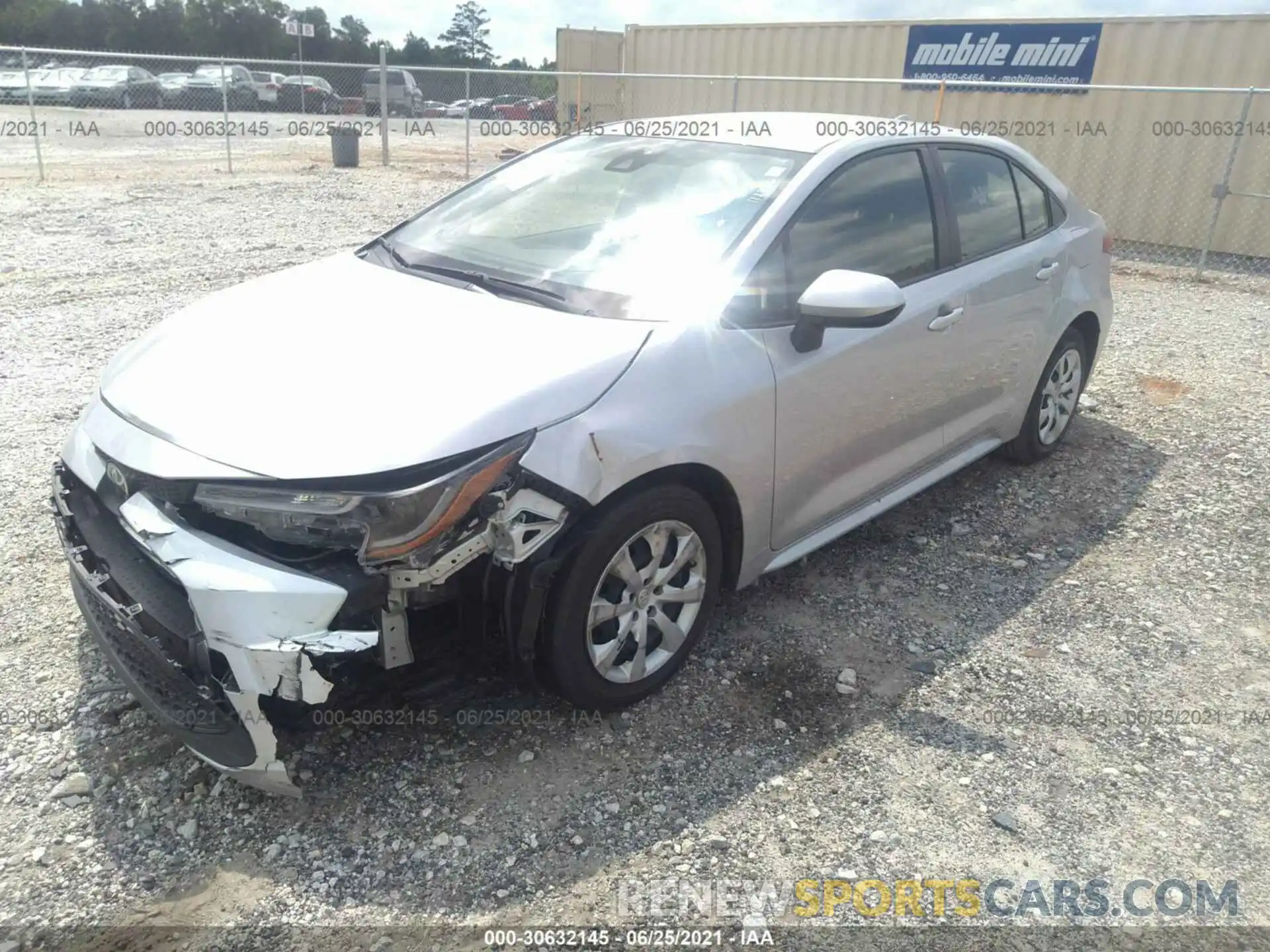 2 Photograph of a damaged car JTDEPRAE6LJ112266 TOYOTA COROLLA 2020