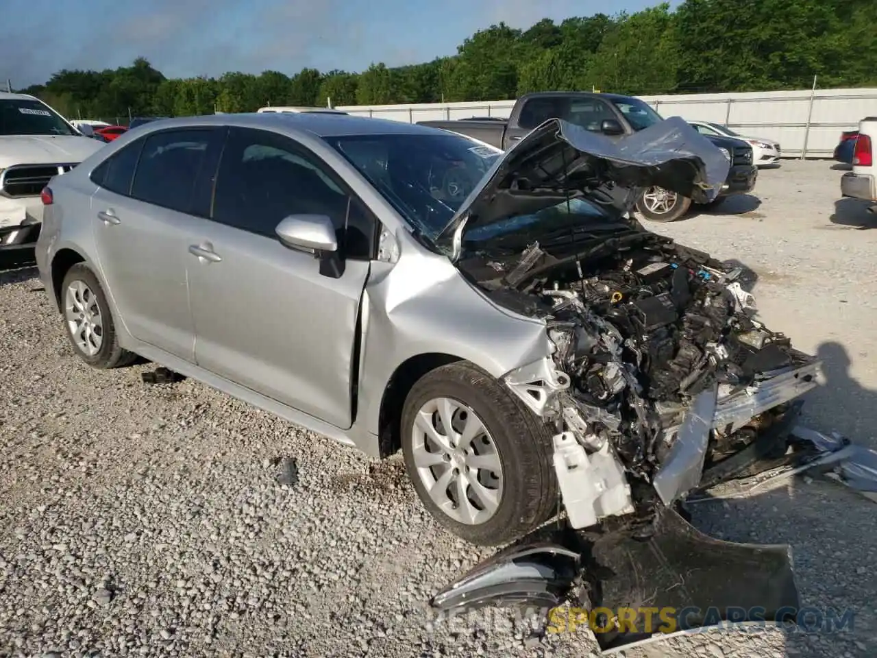 1 Photograph of a damaged car JTDEPRAE6LJ112557 TOYOTA COROLLA 2020