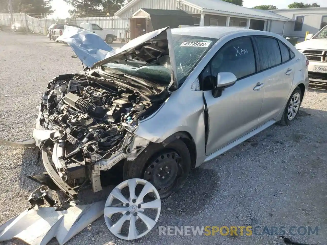 2 Photograph of a damaged car JTDEPRAE6LJ112557 TOYOTA COROLLA 2020