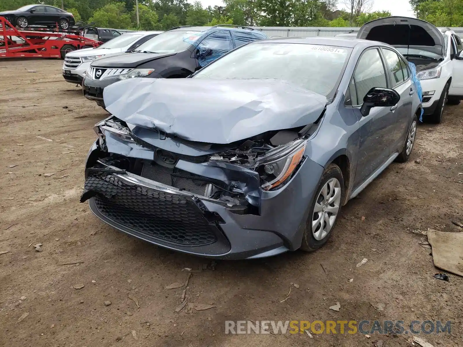 2 Photograph of a damaged car JTDEPRAE6LJ112588 TOYOTA COROLLA 2020